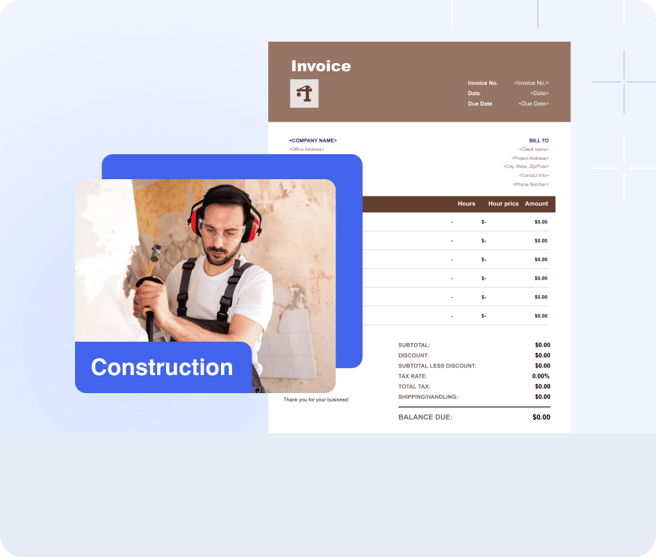 Construction Invoice Templates
