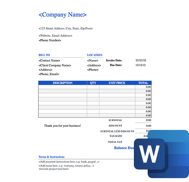 Invoice template thumbnail 3